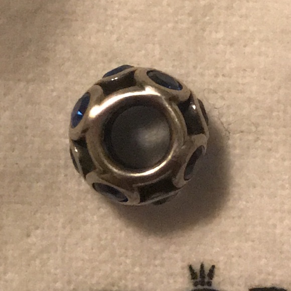 Pandora Authentic Whimsical Lights Blue Crystal Retired Sterling Silver Charm - Picture 5 of 7